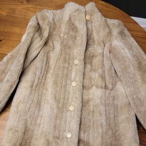Fur coat vintage cream Candace Original made in USA size S